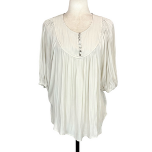 Dex cream peasant blouse